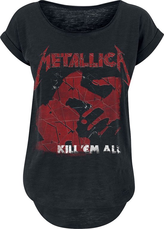 T-shirt Metallica Kill 'Em All Shattered noir M en Katoen - Produits dérivés du groupe, Groupes