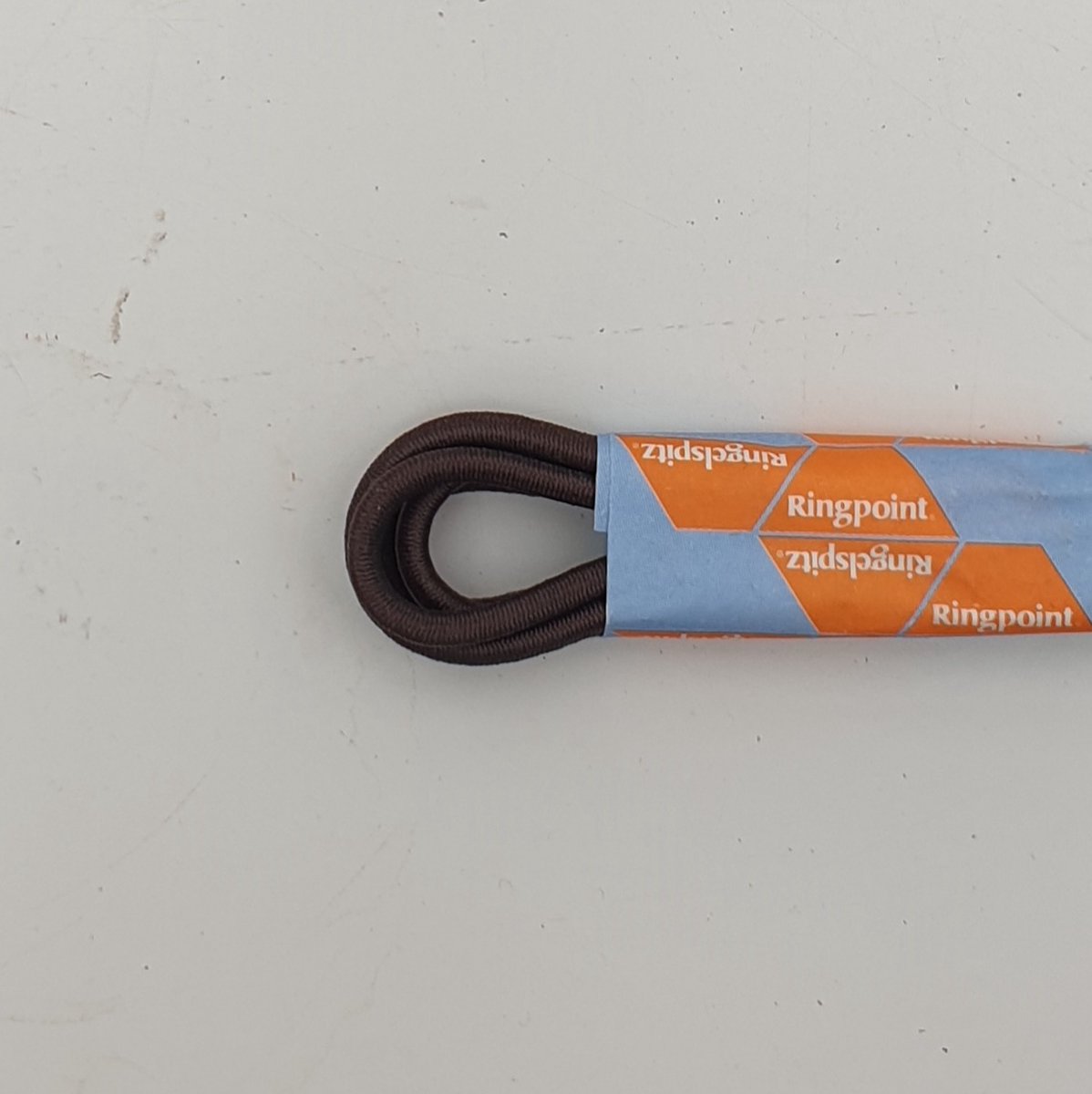1 Paar dunne elastische schoenveters - 2.5 mm diameter - 60 cm - donkerbruin