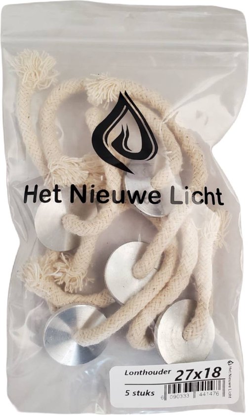 Aluminium Lont houder Ø 27mm + 18cm lont per 5 st. van Kobo Evolution — afbeelding 2