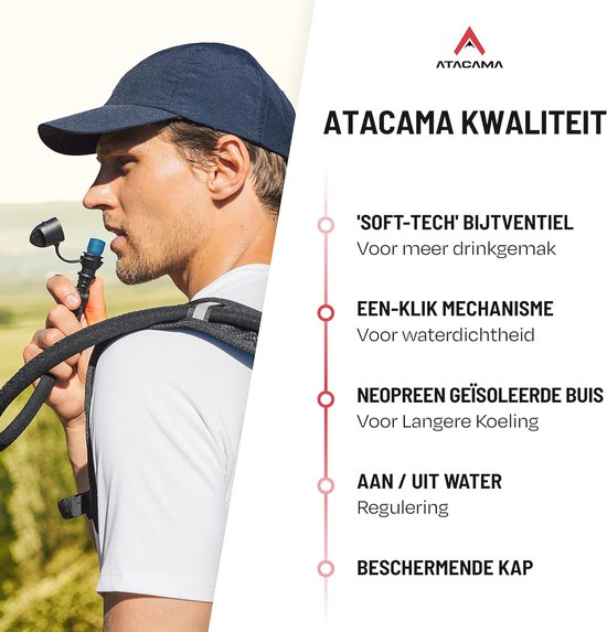 Drinkrugzak met 2 liter waterzak - Ideaal voor wandelen, fietsen, hardlopen en skiën