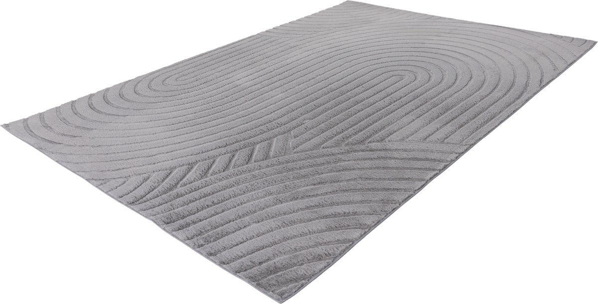 Lalee Comfort - Japandi Vloerkleed - Superzacht - Karpet - Tapijt hoog laag polig effen Fluffy 80x150 cm zilver grijs
