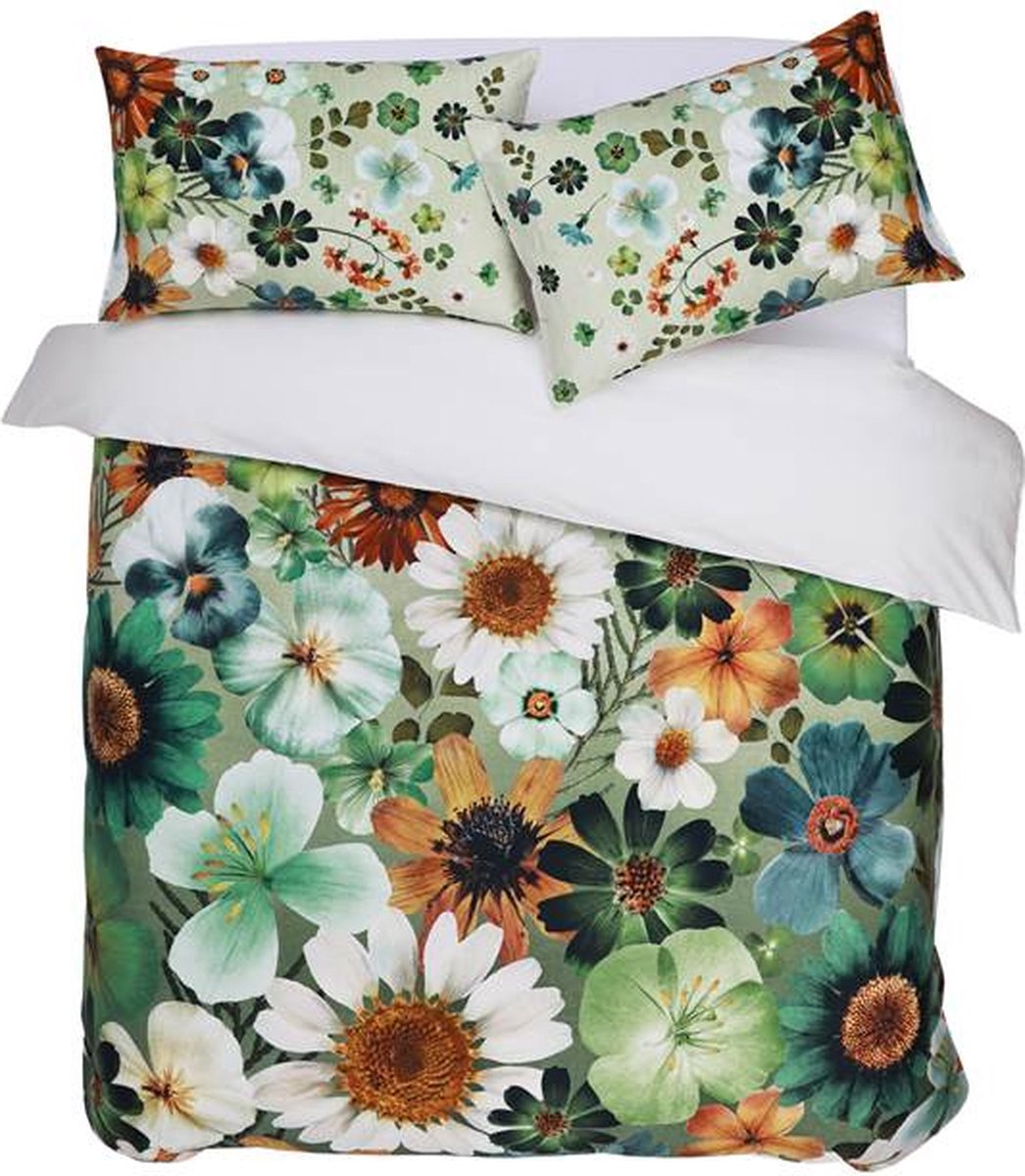 M.M Linen Flowerfield Dekbedovertrek - Extra breed - 260x200/220 cm - Multi