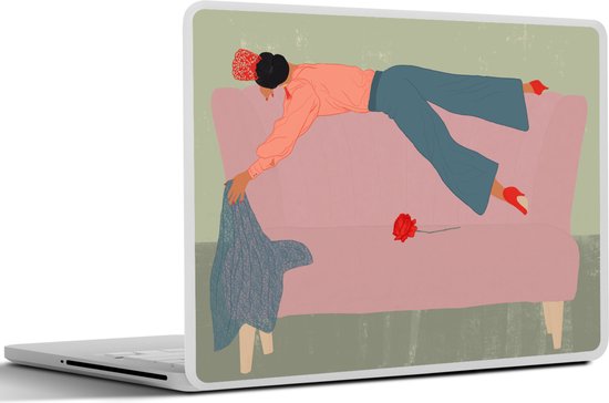 Sticker pour ordinateur portable - 13,3 pouces - Vintage - Femme - Design - 31x22,5 cm - Autocollants pour ordinateur portable - Skin pour ordinateur portable - Housse