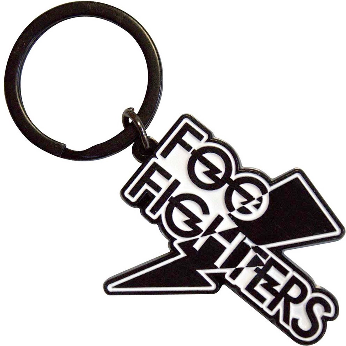 Foo Fighters - Flash Logo Sleutelhanger - Zwart/Wit