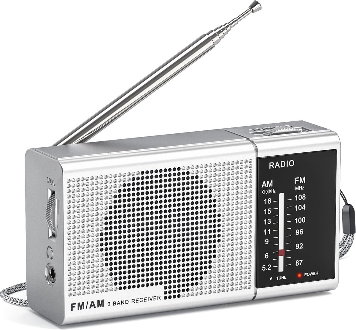 Draagbare AM/FM Radio met Uitstekende Ontvangst en Geluidskwaliteit