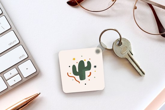 Porte-clés - Cactus - Confettis - Été - Plastique