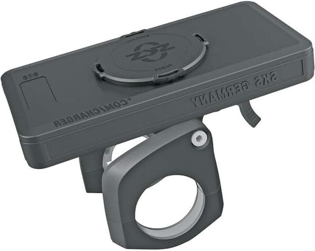 Mobiele telefoonhouder met 10.000 mAh powerbank - inductieve laadfunctie - stuurklem 222-35 mm - voor fietsen en e-bikes telefoonhouder fiets met powerbank