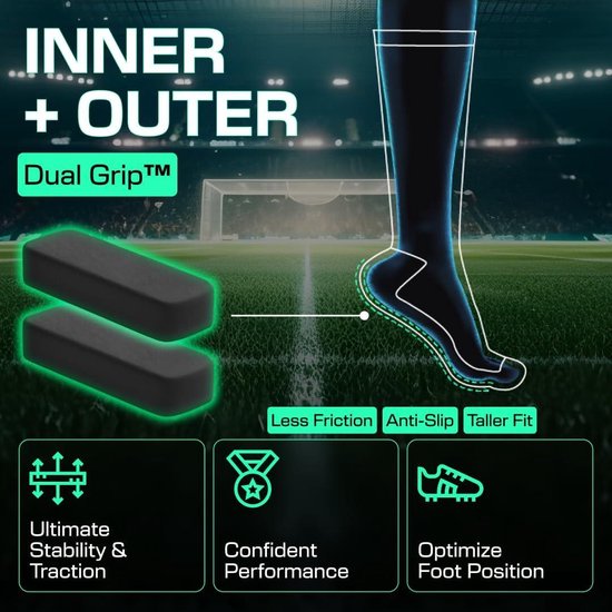 Anti Slip Knie Voetbal Sokken - Grip Sokken voor Voetbal, Basketbal en Hockey gripsokken voetbal — afbeelding 3