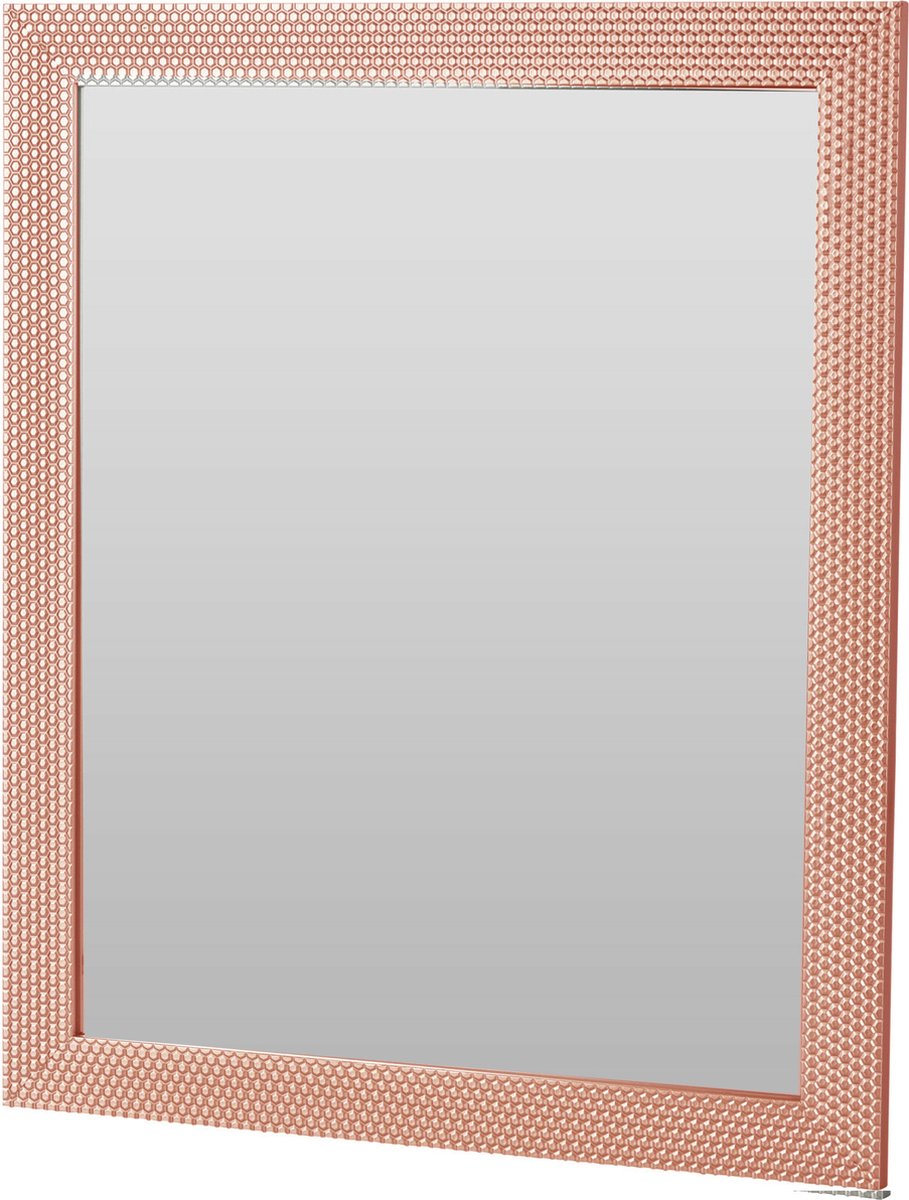 Home & Styling Wandspiegel Louvre - frame kleur koper - 46 x 56 cm - met brede lijst - gang/badkamer/slaapkamer spiegels