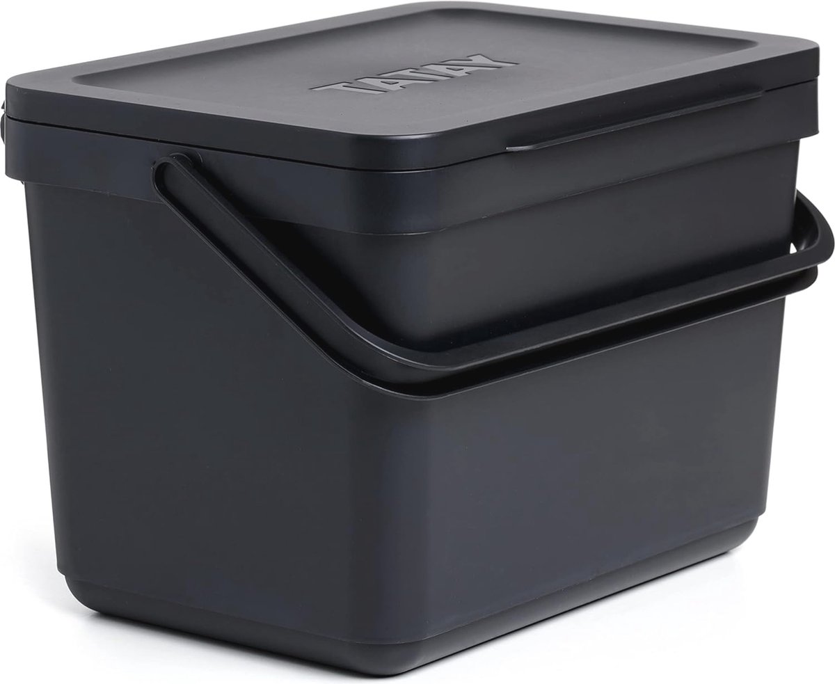 Goedkoopste Biomulemmer Keuken 6L - Compostcontainer van 100 Gerecycled Materiaal - Zwart