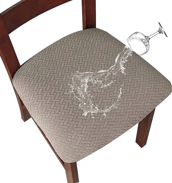 SHILV. HOME Rekbare Verwijderbare Wasbare Eetkamerstoelhoezen, Barkrukhoezen, Barkrukstoel Hoezen Kroegentafelhoes (Set of 4,Lichtgrijs