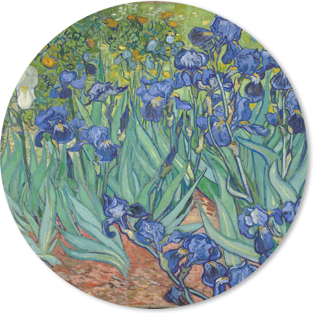 Muismat rond 30x30 cm - Mousepad Irissen - Vincent van Gogh - Ronde muismatten