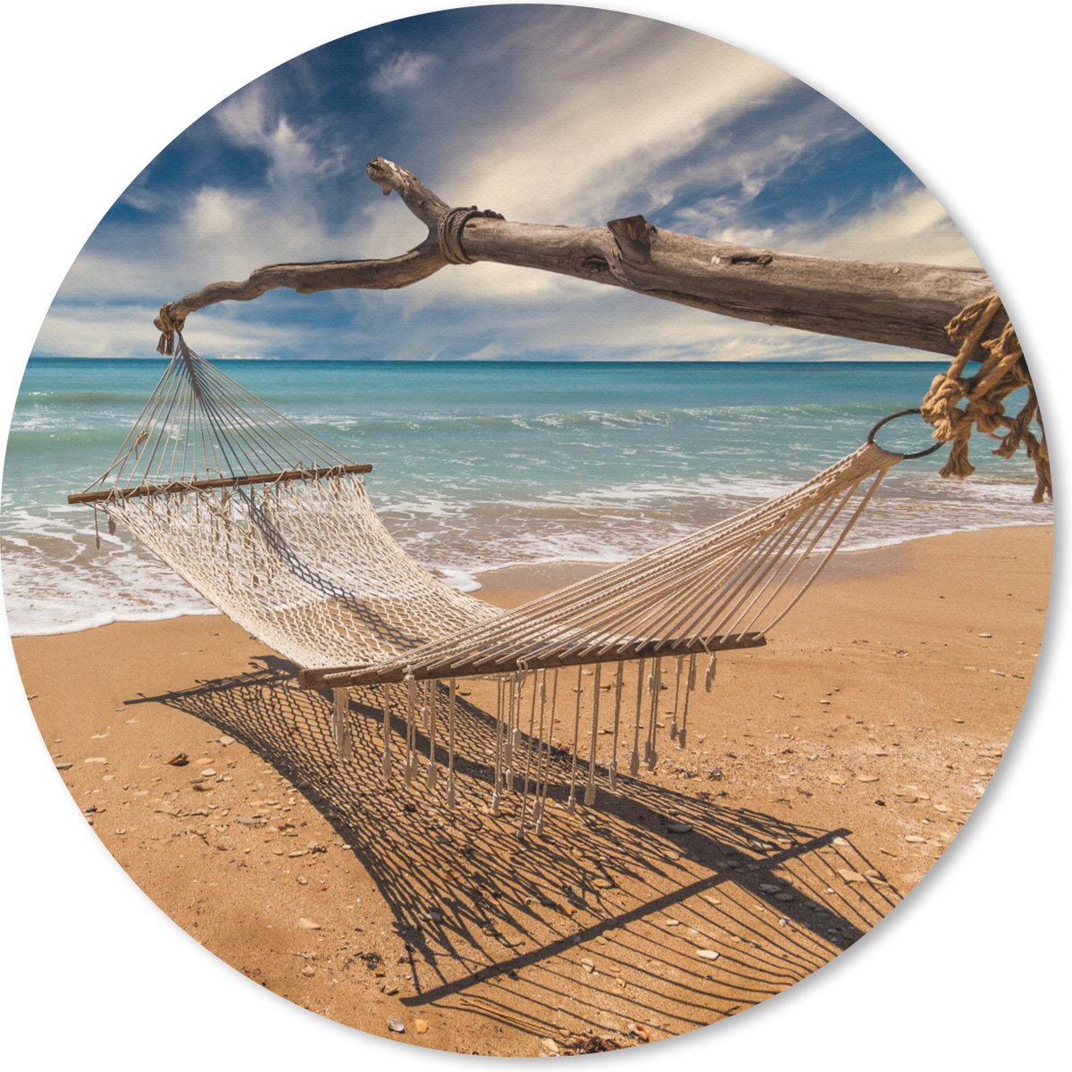 Muismat rond 40x40 cm - Mousepad Strand - Zee - Hangmat - Ronde muismatten