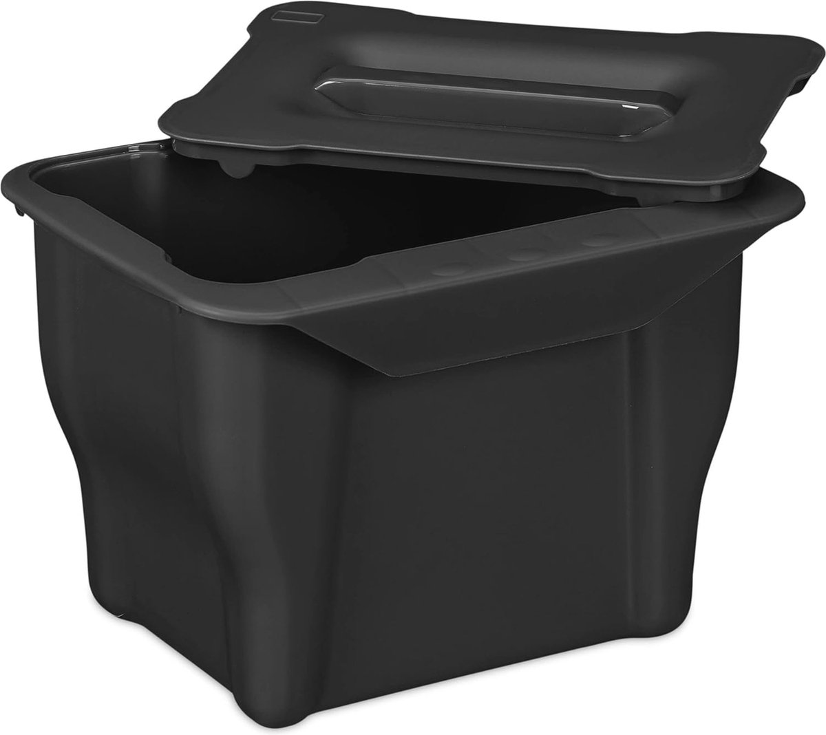 Goedkoopste Klein GFT Afvalbakje voor Keuken, 5 Liter, Hangend, Kunststof, Zwart