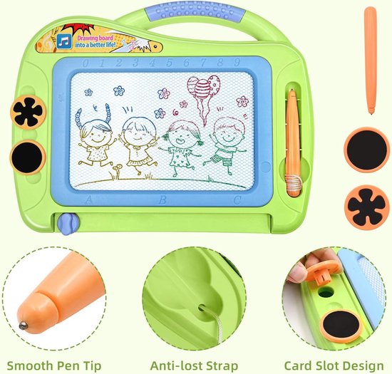 Dinosaur Magnetic Drawing Board Kids Toys for 3 4 5 Year Old Girls Boys Birthday Christmas Gifts, Color Erasable Doodle Education Leather-Kids Toys Age 3-7 (Pink