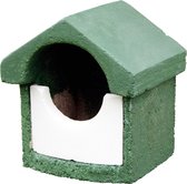 Bol.com Vogelbescherming Nestkast Hout - Groen - 17x20x15cm aanbieding