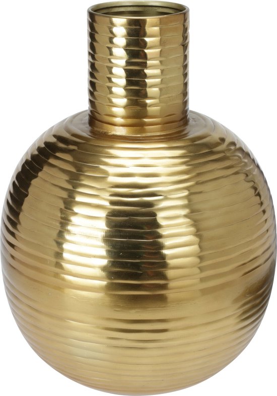 Home & Styling Vase bouquet Athènes - métal - or métallique - D25 x H34 cm - Style de vie moderne - vase à fleurs