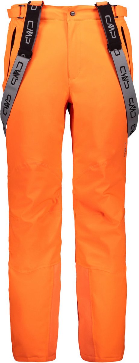 CMP Ski Pant Salopette Stretch Men – Wintersport Gevoerde broeken Skibroeken Oranje