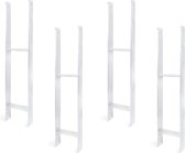 Bol.com Alberts 4xH-ankerpaal ondersteuning carportpaal schoen H-balk gegalvaniseerd 800 mm aanbieding