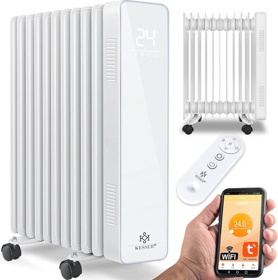 Elektrische Convector Verwarmer / Kachel - ECO 2500W - Met Touchscreen Wifi App Afstandsbediening En Timer