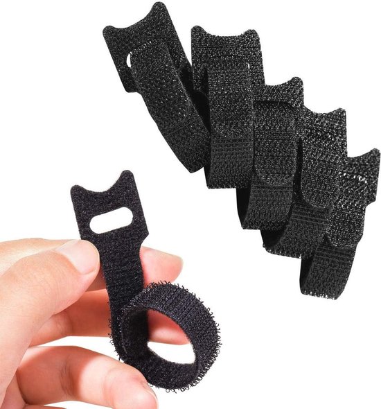100 stuks herbruikbare kabelbinders - Klittenband Kabelbinders voor een