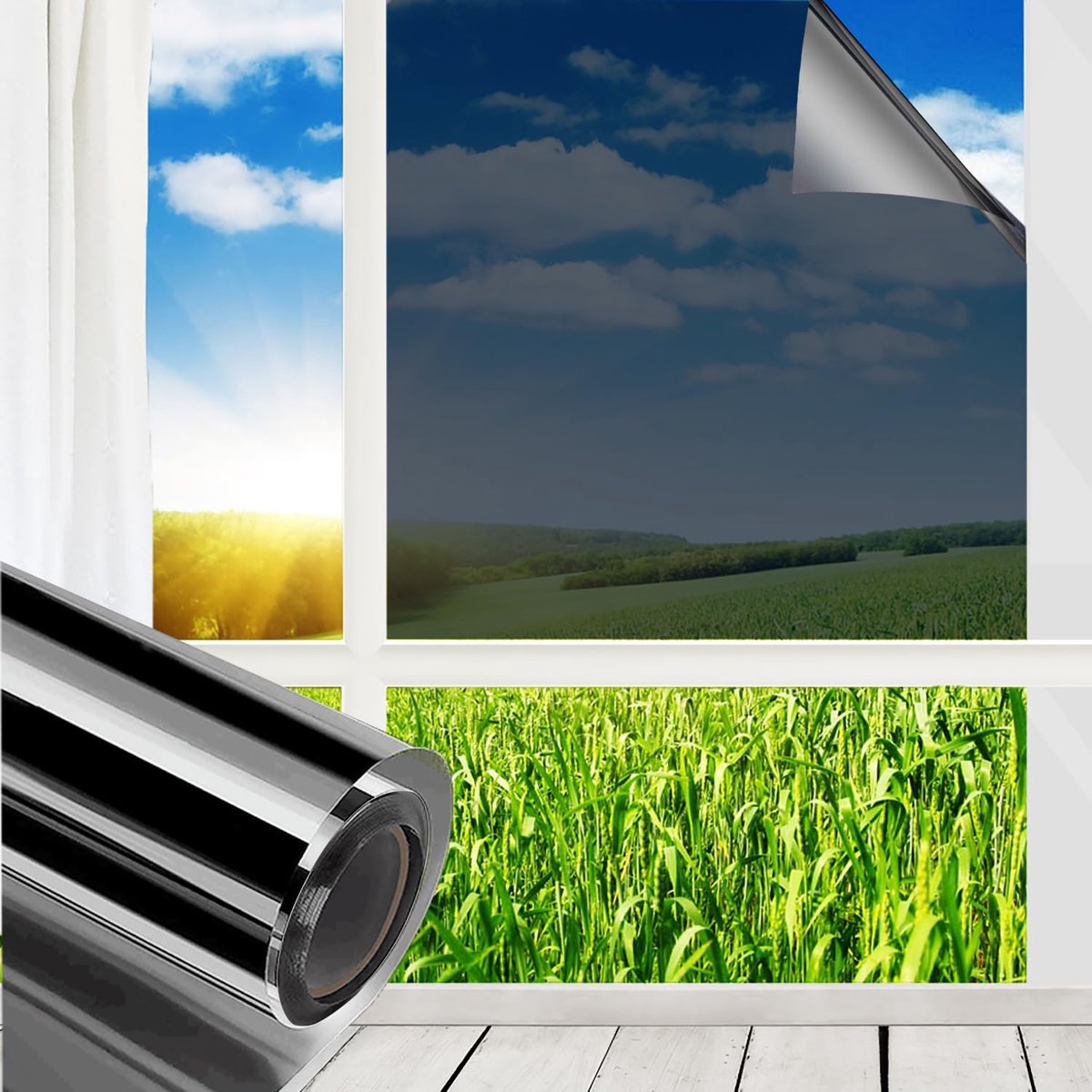 Solacis Privacy Folie Raam - Raamfolie - Folie Raam - Zichtwerend - Anti Inkijk Raamfolie - Must have voor uw privacy! Zwart