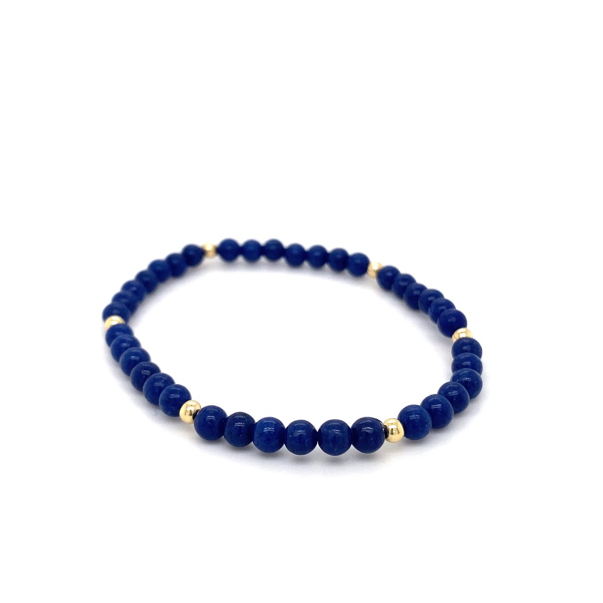 Pat's jewels Armband - Dames Armband - Kralen Armband - Jade - Blauw