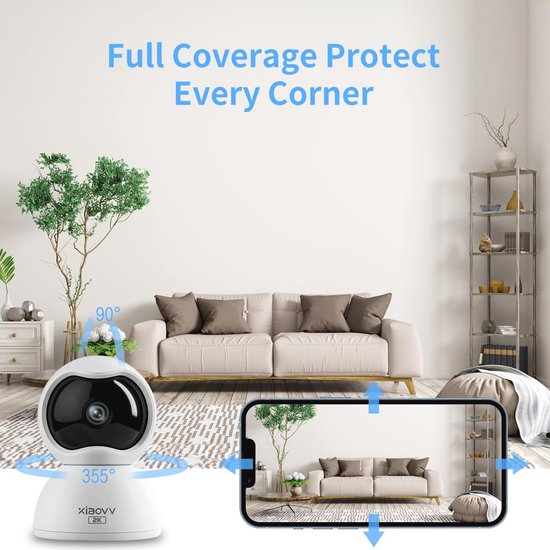 Mini Caméra De Surveillance WiFi Intérieur - Vision Nocturne, Détection De Mouvement - Pour Animaux, Bébé - Sans Fil