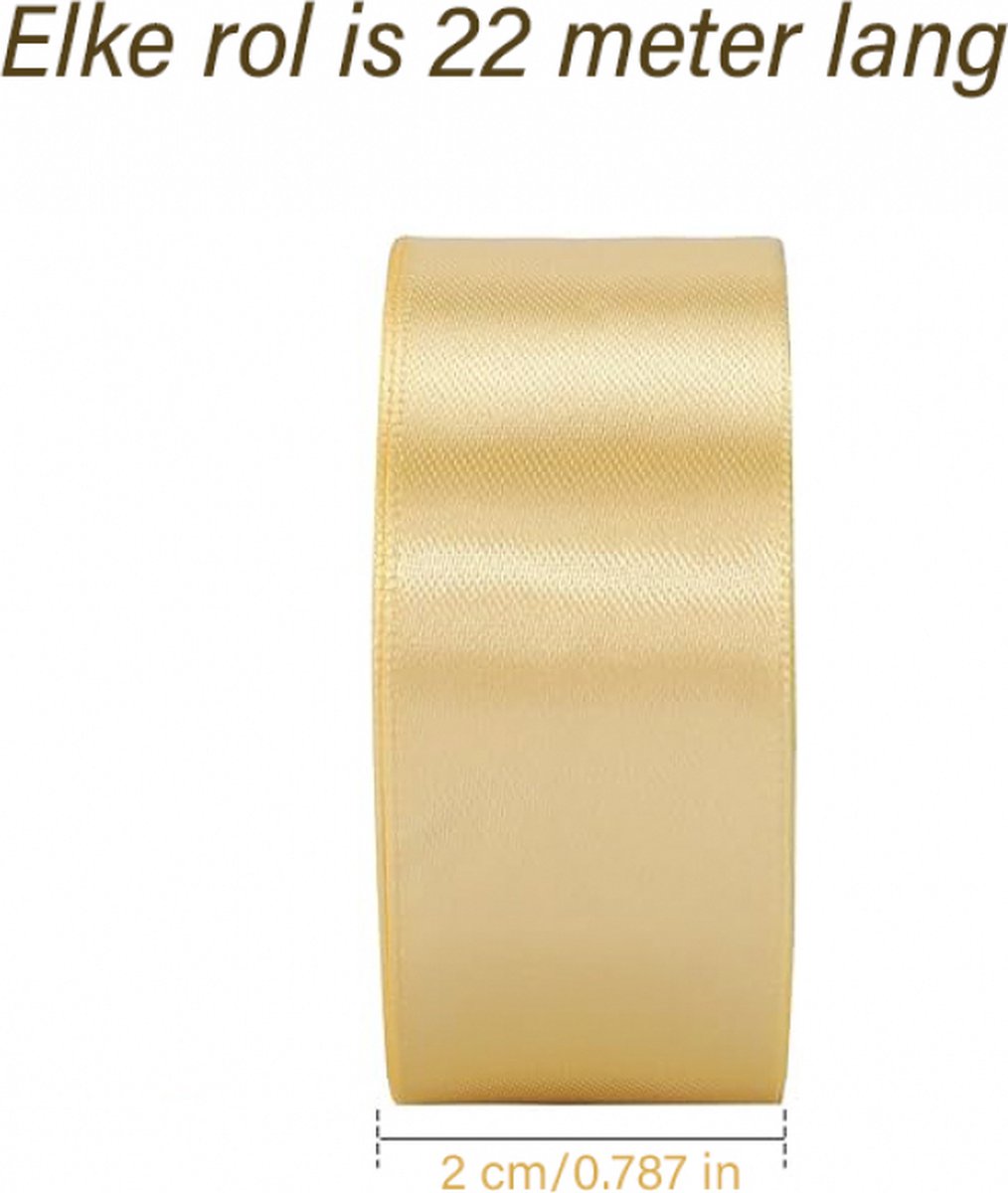 PATIKIL Gestreept lint van 50 meter x 2,5 cm, goud en zwart snoeplint