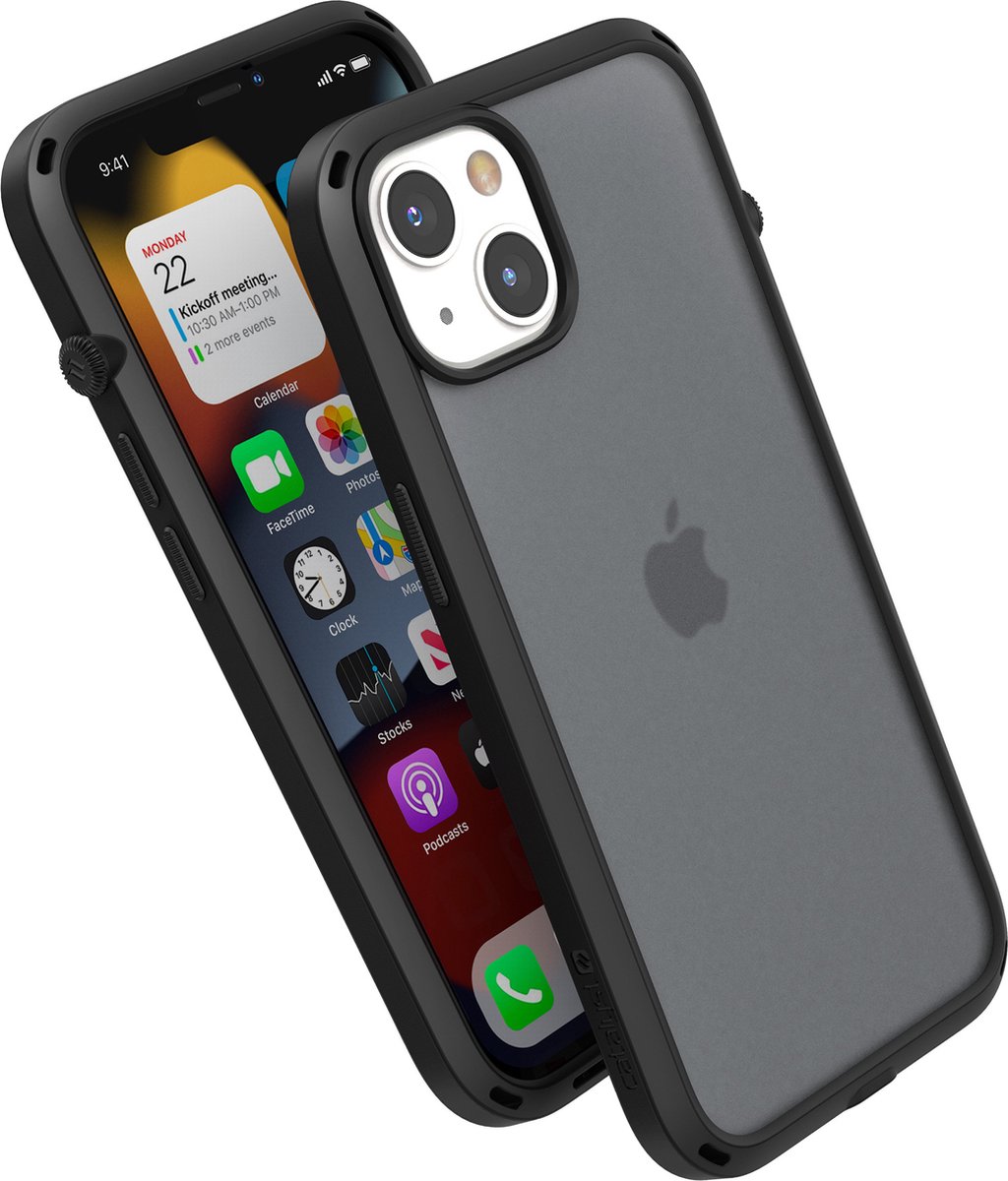 Apple iPhone 13 Hoesje - Catalyst - Influence Serie - Hard Kunststof Backcover - Stealth Black - Hoesje Geschikt Voor Apple iPhone 13