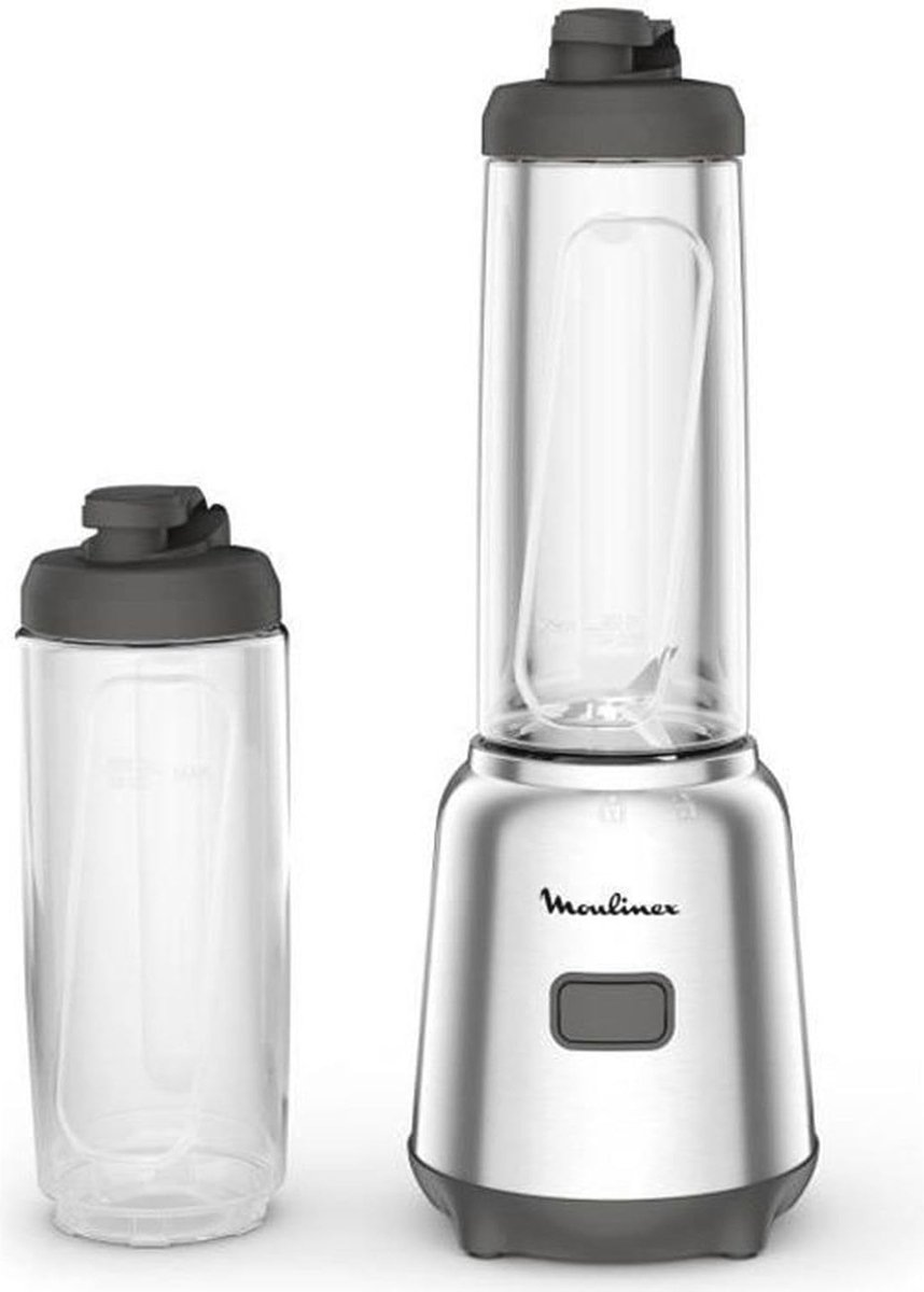 Compacte Mini Blender voor Smoothies met 2 Meeneembare Flessen - 0,6L