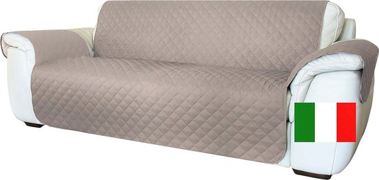Bankhoes 3-zits 170 cm, zetelbeschermer, waterdicht, omkeerbaar, met kussen, geschikt voor alle banken, blauw