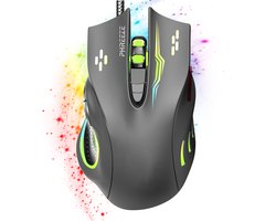 Bedrade Gaming Muis met Duimsteun – RGB – 7 Knoppen – 800 t/m 3200 DPI – Fire Knop – Ergonomisch Design