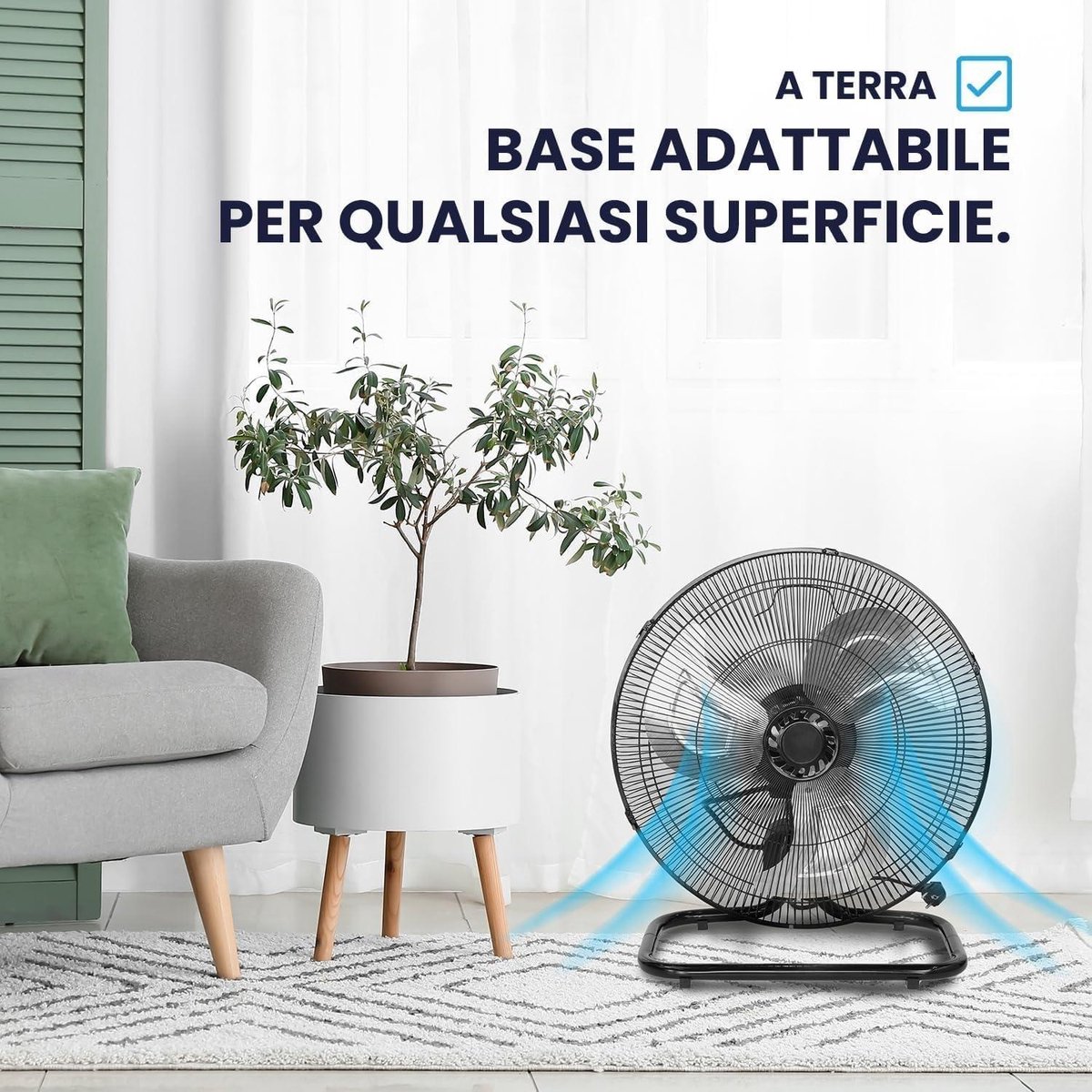 Staande ventilator van staal 3-in-1 - krachtige en aanpasbare ventilator met drie snelheden – foto 4