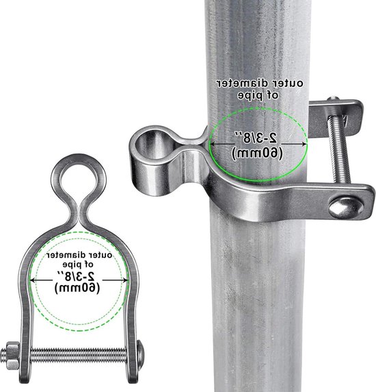 2 Pack 1-3/8 Inch Wall Mount Gate Hinge Metal Hinges Fence Post Chain Link Fence Frame Hinge Outdoor Gate Hardware (Screws Included