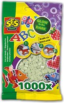 SES Beedz - Strijkkralen - Glow in the dark - 1000 stuks - PVC vrij - strijkparels