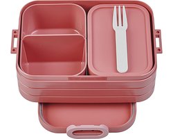 Lunchbox Bento Take a Break midi - Vivid mauve met lekvrije deksel Broodtrommel
