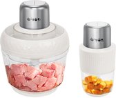 Bol.com 800 W elektrische vleesmolen - 3 l + 05 l glazen kom - 2 snelheden - babymixer voor vlees groenten fruit gedroogd fruit ... aanbieding