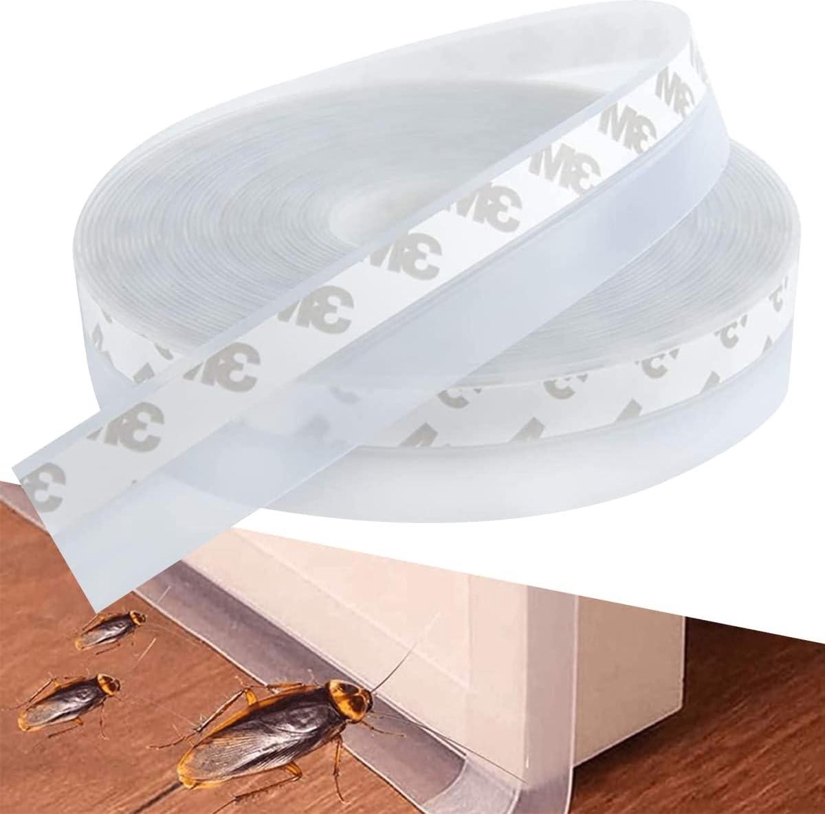 Zelfklevende Tochtstrip Deur 25x10m - Transparante Siliconen Afdichtingstape - Tochtstopper Geluidsdicht - Ramen Tochtstrip