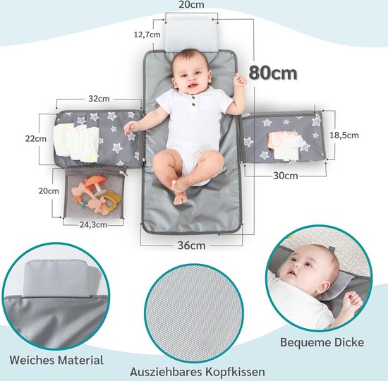 Housse De Matelas à Langer Réutilisable – Taille Standard 16x32 Cm, Douce Et élastique - 5