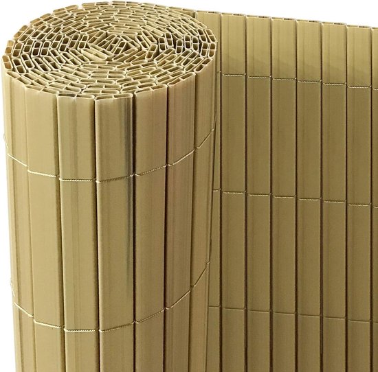 Ribelli PVC Privacy scherm - Balkon windscherm - Privacy hek panelen, kleur:bruine, artikelen:PVC-privacymatrix, dimensie:120 x 400 cm