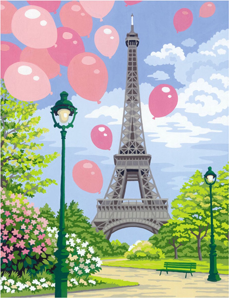 Ravensburger CreArt Spring in Paris - Schilderen op nummer voor volwassenen - Hobbypakket — afbeelding 2