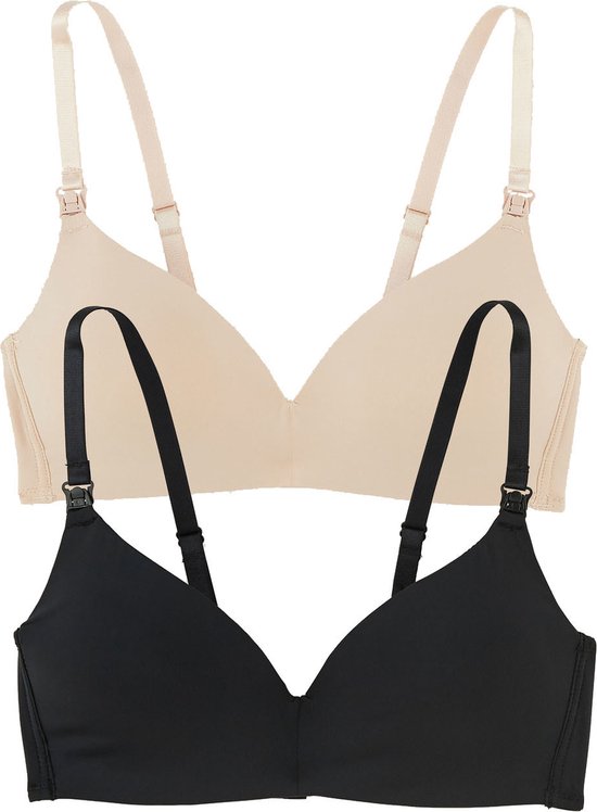 Vertbaudet Lot de 2 soutiens-gorge d'allaitement en microfibre