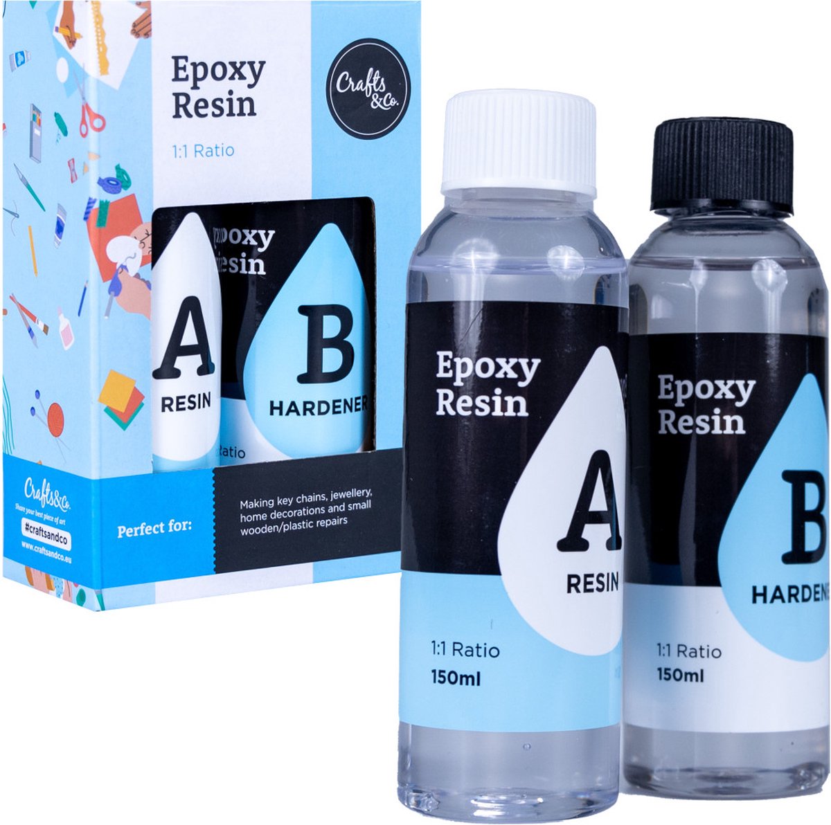 Epoxy Giethars - 2 Componenten - 2x 150ml — afbeelding 4