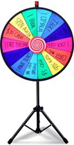 Trendmix Rad van Fortuin - Draairad Met tripod - Draaiwiel Met 14 Schrijfvakken - Gezelschapsspel Loterijspel - Ø 60 cm