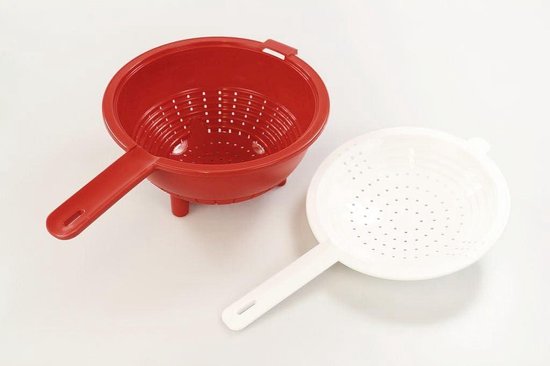 10033 Tamis rouge-blanc - ustensile de cuisine pour les fans de Saladin