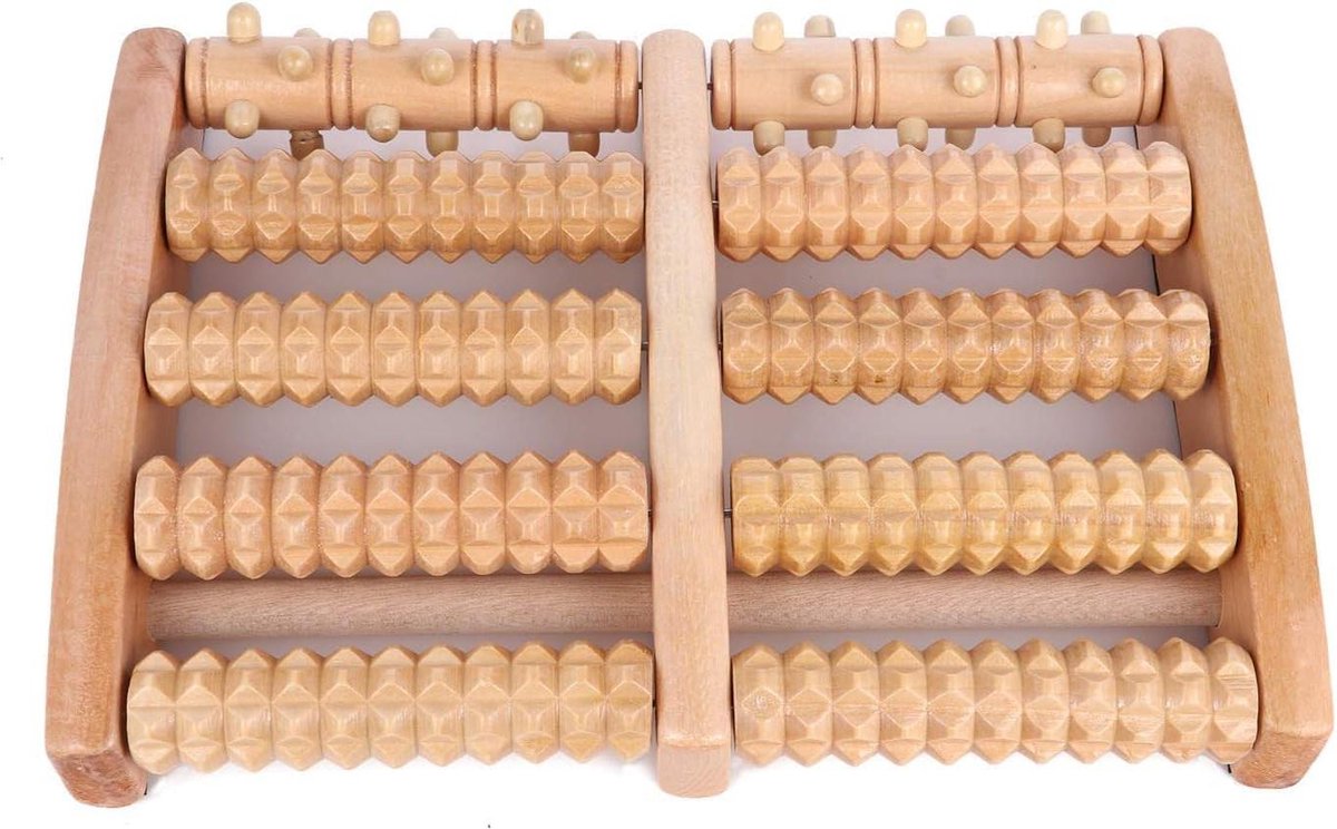 Dual Voetmassageroller voor plantaire fasciitis en spierspanning - Acupressuur voetmassageapparaat voor pijnverlichting - Thuis- en kantoormassage roller