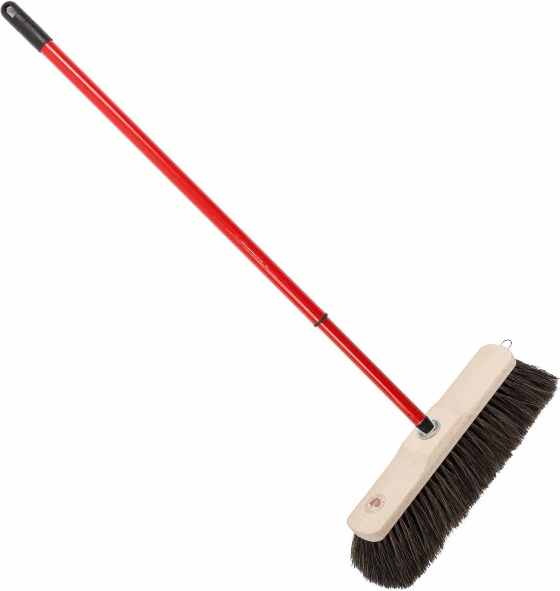 Goedkoopste Houten binnenbezem 28 cm inclusief metalen telescoopsteel rood 80 - 130 cm - Zachte kamerbezems