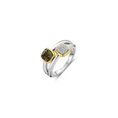 Ring femme TI SENTO - Argent 925 - Kaki transparent - Taille 18,50 mm / taille 58 - 12352KA