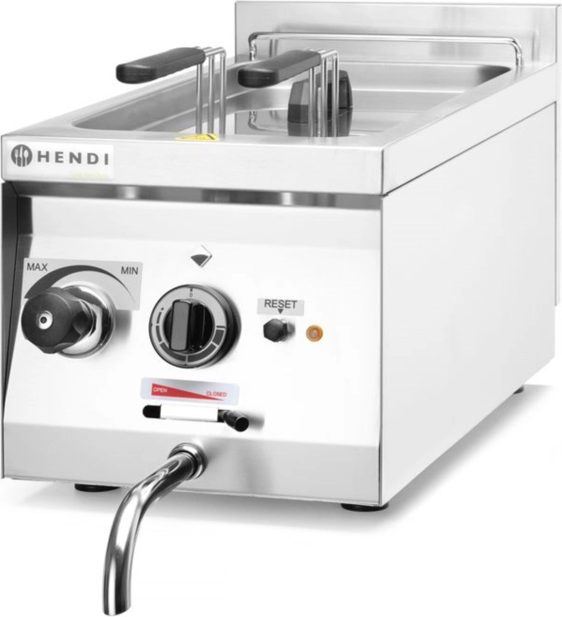 HENDI Pastakoker – 10L – Roestvrij staal – Temperatuurregeling – Inclusief manden – 230V/3500W
